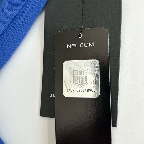 NWT Seattle Seahawks Junk Food Royal Cropped Sweatpants NFL Team Apparel Size L - Picture 12 of 13